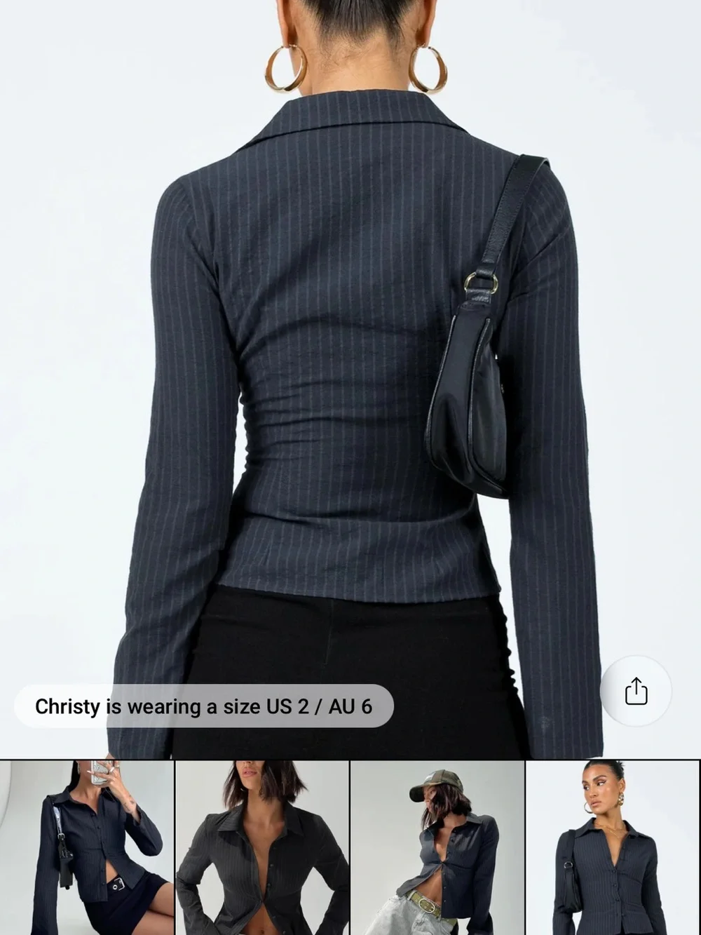 Anni Pinstripe Shirt - Picture 2 of 5